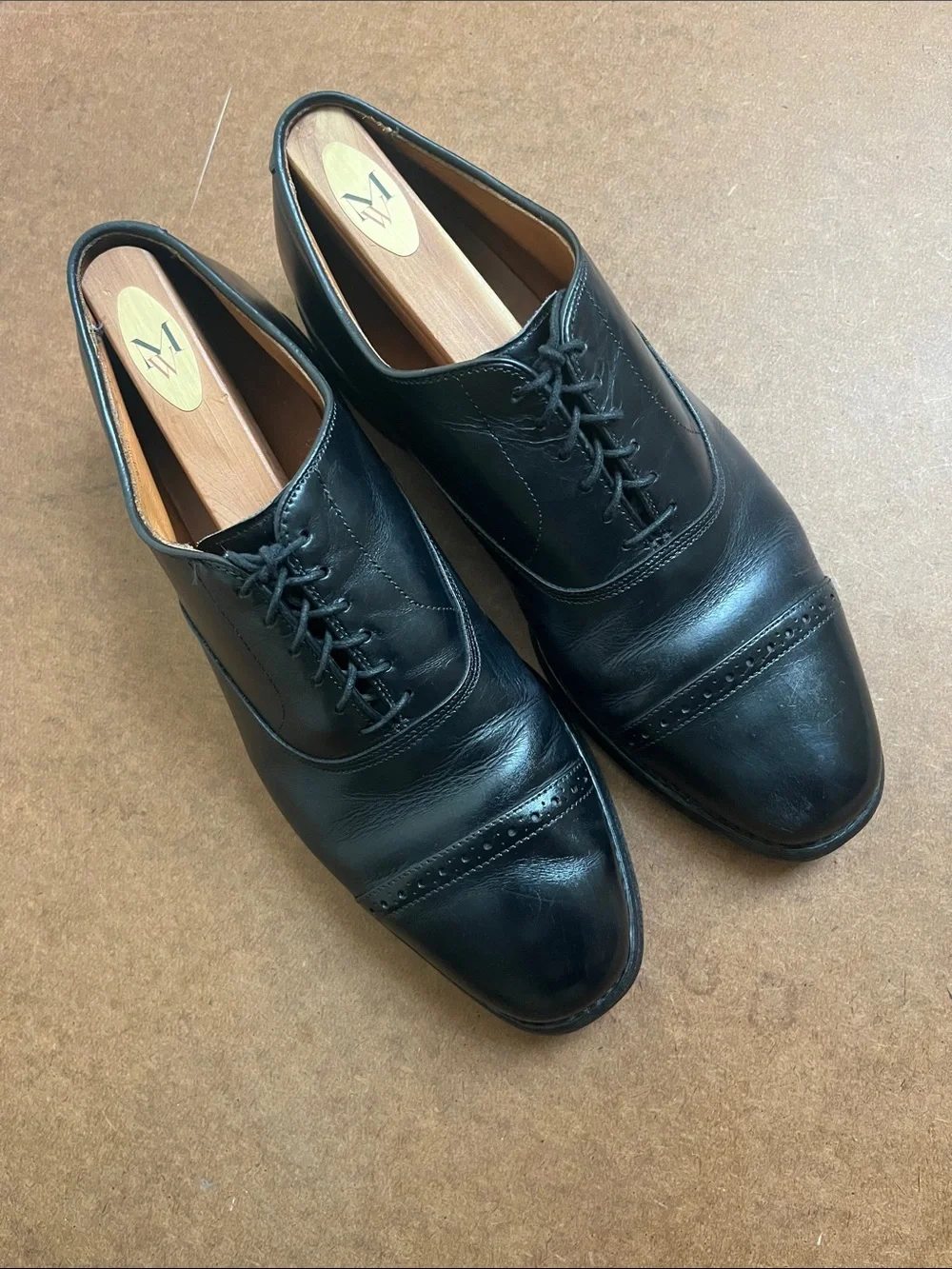 Allen Edmonds Byron Men’s Size US 9D EU 43 UK/AU 8.5 black Cap Toe Dress Shoe